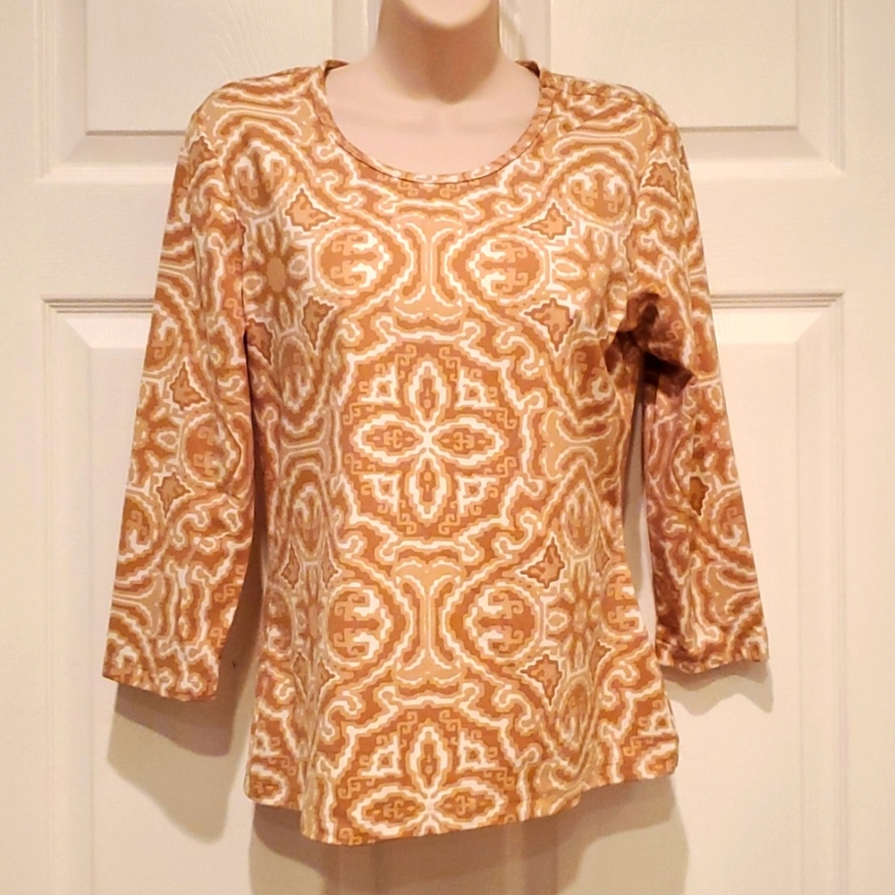 J McLaughlin 3/4 sleeve Catalina cloth top